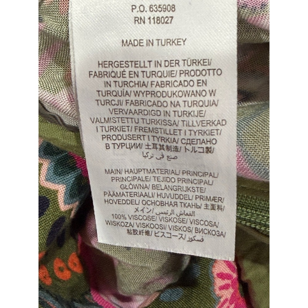 Boden Floral Paisley High Rise Shorts Green Pink Viscose US 6 UK 10 Boho Summer - Picture 5 of 7